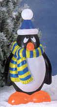 Light Up Holiday Penguin Yellow and Blue