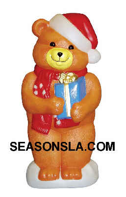 Item Number GF C5351 Tan Christmas Teddy Bear - Illuminated, by General Foam Plastics Corp.