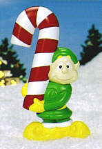 34inch Elf with Candy Cane - Illuminated - Click to Enlarge - Item Number EII13132
