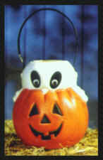 Halloween Ghost on Pumpkin Pails (24) - Item Number EII71720CP